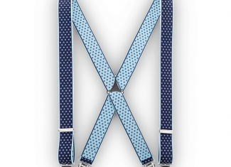 Bretelles spéciales motif Bleus grande taille